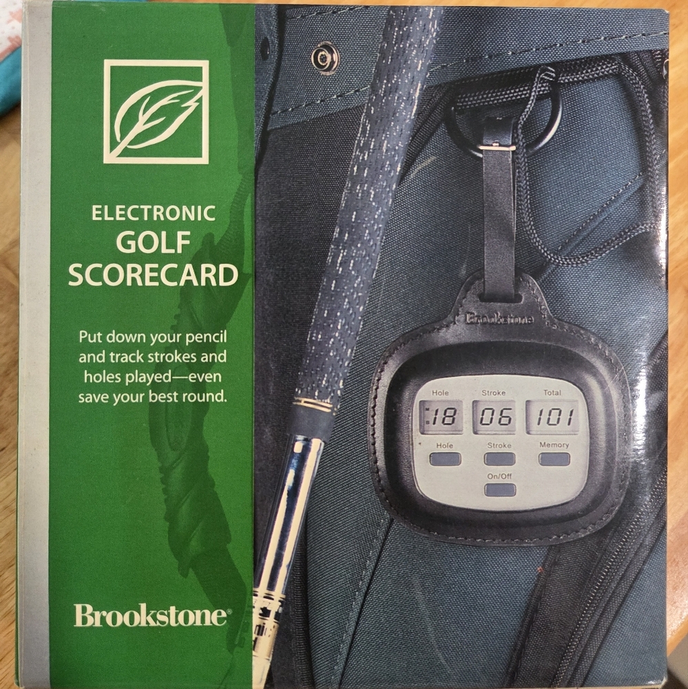 Brookstone Green and Black Electronic Golf Scorecard